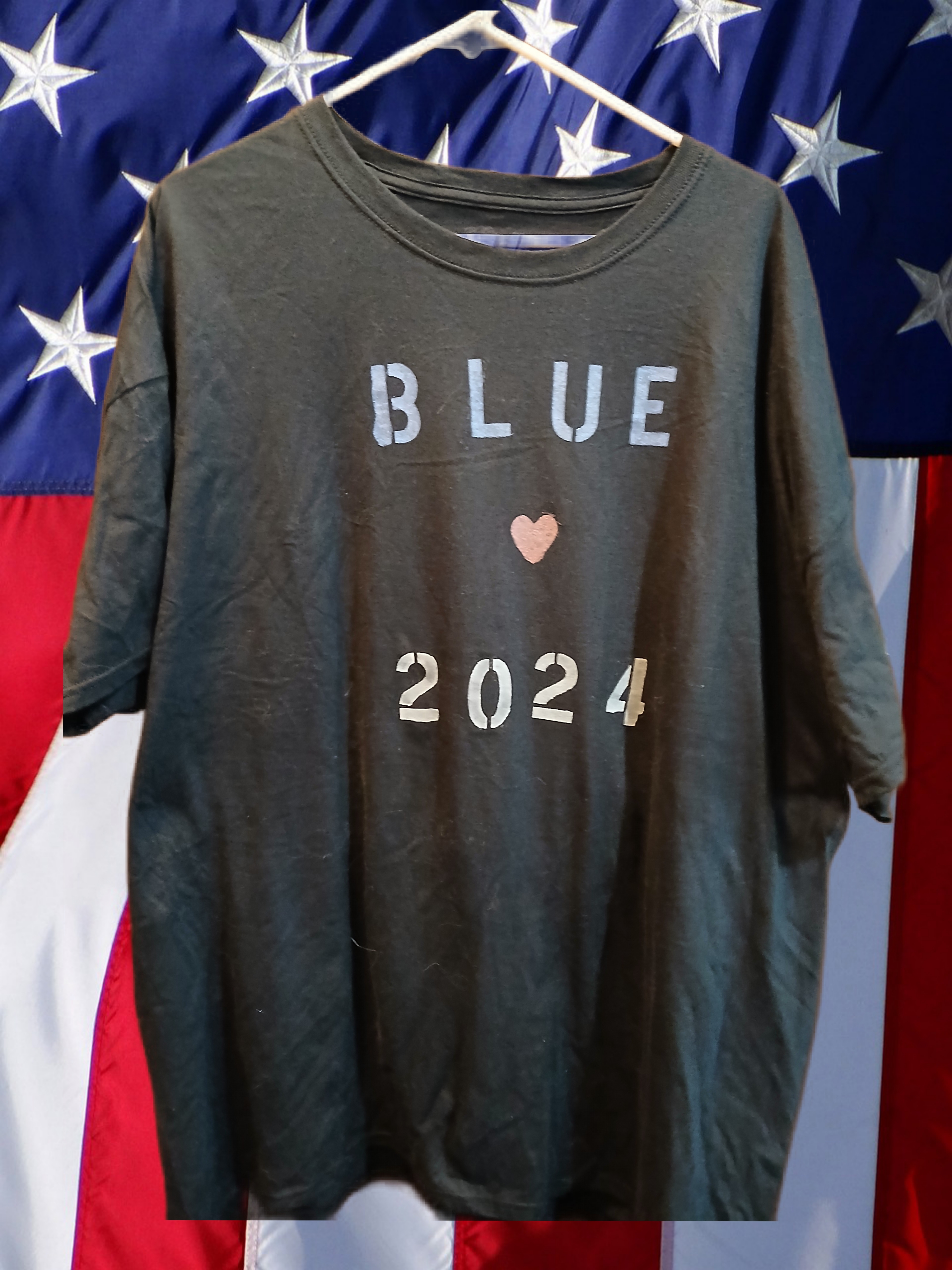 Hand painted Blue 2024 tshirt